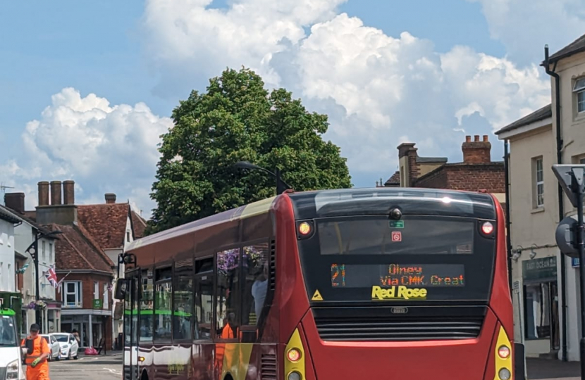 A bus in Newport Pagnell